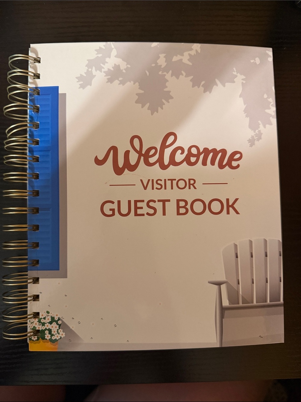 Visitor Guest Book - White Cover Spiral Journal